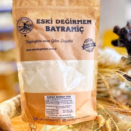 ESKİ DEĞİRMEN BAYRAMİÇ KARIŞIK BUĞDAY UNU 1KG