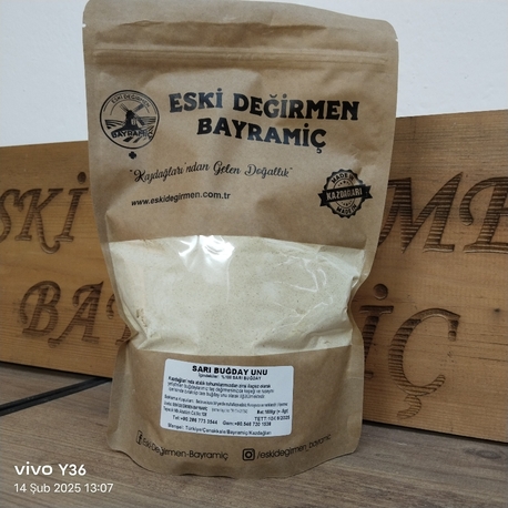 ESKİ DEĞİRMEN BAYRAMİÇ SARI BUĞDAY UNU 1KG