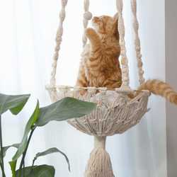 kedi hamağı makrome 