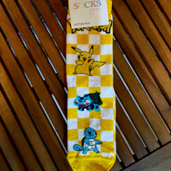 POKEMON DESENLİ SARI ÇORAP