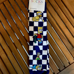 SIMPSONS DESENLİ MAVİ ÇORAP 