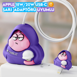 Hoodie Patrick Yıldız Şarj Başlığı Ve Kablo Koruyucu Seti, Apple 18w-20w Şarj Adaptörü Set