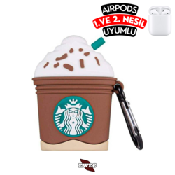 1. ve 2. Nesil Uyumlu Starbucks Figürlü Kopçalı Koruyucu Silikon Kılıf, Darbe Emici Kılıf