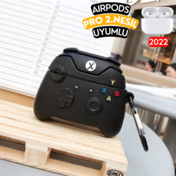 Airpods Pro 2. Nesil Uyumlu Siyah Oyun Konsolu Figürlü Kulaklık Kılıfı