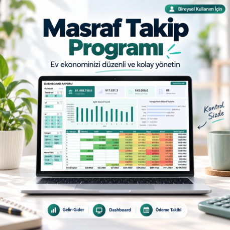 Excel Masraf Takip Programı (Ev Ekonomisi İçin Bireysel Kullanım)