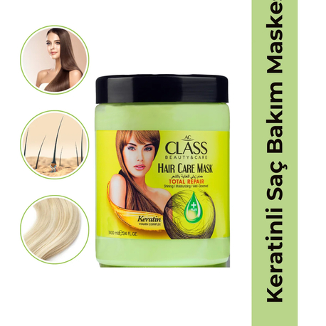 AC Class Keratinli Saç Bakım Maskesi 1000 ml | Düzleştirilmiş Etkili Bakım