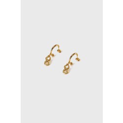 Sallantılı Sonsuzluk Model Gold Altın Kaplama Küpe

