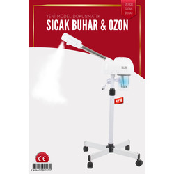 Lal Ayaklı Ve Ozonlu Yüz Buhar Makinesi Sıcak Vapozon Cilt Bakım Dokunmatik Ekran