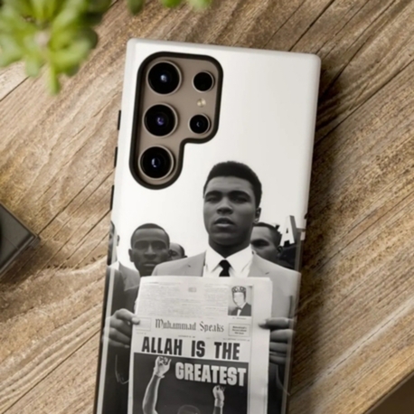 Muhammed Ali Tasarımlı Flexible Cam Telefon Kılıfı 