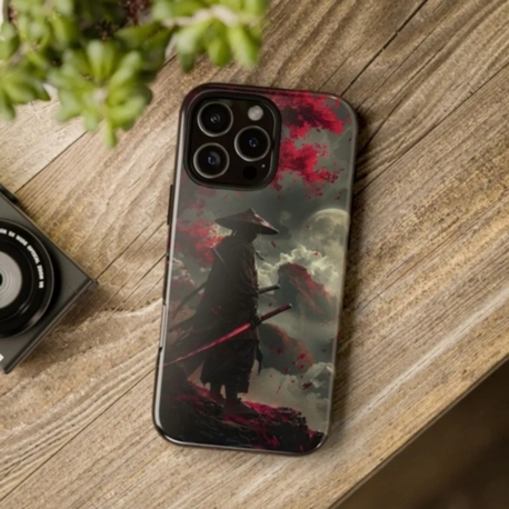 Kızıl Samuray Tasarımlı Flexible Cam Telefon Kılıfı 