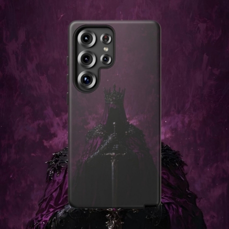 Mor Kraliyet Tasarımlı Flexible Cam Telefon Kılıfı 