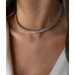Çelik silver renk choker