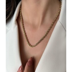 gold celik burgu zincir 
