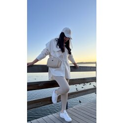 Krem Kaşe Gömlek Oversize (Geniş Kalıp)