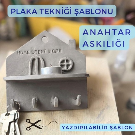 Anahtar Askısı Dijital Seramik Şablonu