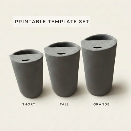 Travel Mug Set Template 3 pieces