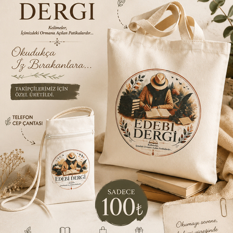 Edebi Dergi Telefonluk - Boyun Askılı Çanta