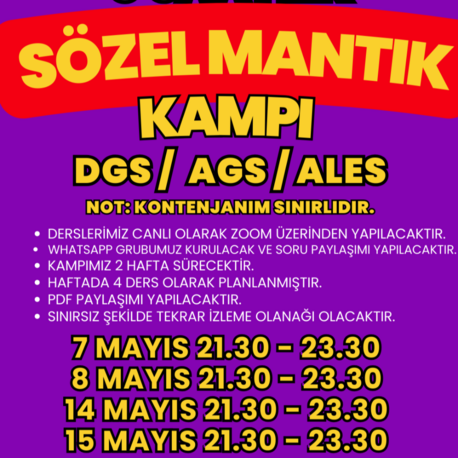 KENDİ YAZDIĞIM SORULAR İLE SÖZEL MANTIK KAMPI