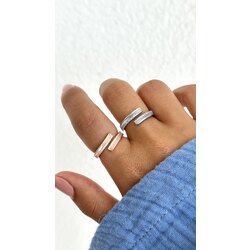 sarmal ince sedefli yüzük /ALTIN KAPLAMA