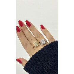 Lux iri baget yüzük |Altın kaplama
