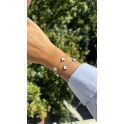 Minimal Beyaz yonca bilek |ÇELİK