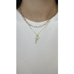 Dikey imza isim kolye | 925 ayar gümüş
