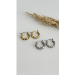 sarmaşıklı halka küpe /ÇELİK