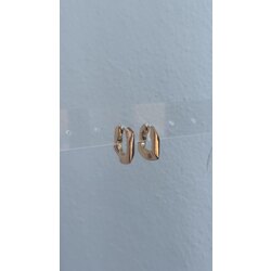 Gold kırma kare küpe /ÇELİK