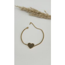 Gold kalpli yaşam çiçeği bileklik/ÇELİK