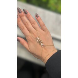 Balıksırtı taşlı şahmeran |ALTIN KAPLAMA