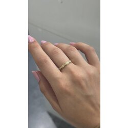 Dalgalı taş yüzük | 925 ayar gümüş
