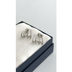 Silver çoklu görünümlü küpe |ALTIN KAPLAMA