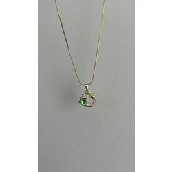 Gold yıldızlı döngü kolye /ÇELİK