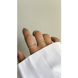 Minimal çiçek yüzük /ALTIN KAPLAMA