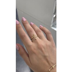 Taşlı ok yüzük | 925 ayar gümüş 