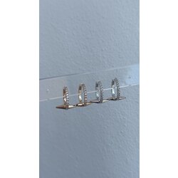 Diken detaylı taşlı küpe/ÇELİK