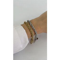 Burgu 6mm zincir bileklik/ÇELİK