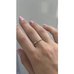 Aralıklı taş yüzük | 925 ayar gümüş
