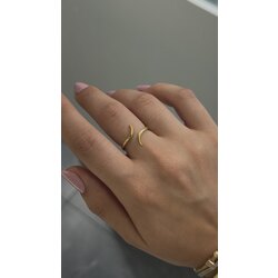 Kıvrımlı yüzük | 925 ayar gümüş