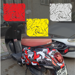 Parça Kamuflaj Sticker 