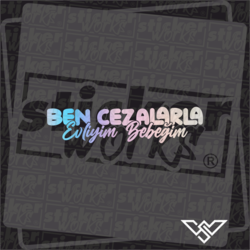 Ben Cezalarla Evliyim Bebeğim Hologram Sticker