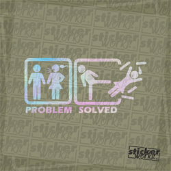Problem Solved Hologram Sticker