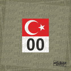 Bayrak Numara Sticker