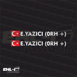 2 adet Kan Grubu Sticker
