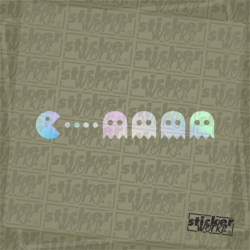 Pacman Hologram Sticker