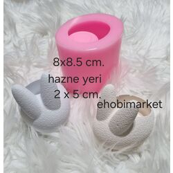 Tavşan mumluk silikon kalıp
