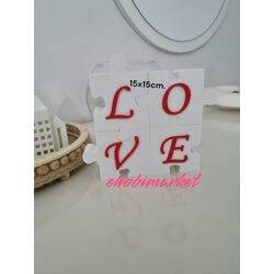 love yazılı yapboz silikon kalıp 