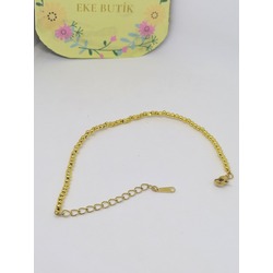 Çelik Mini Toplu Bileklik Gold
