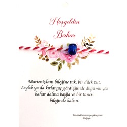 Marteniçka Bileklik Mavi Boncuklu