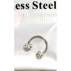 Çelik Taşlı Tragus Vidalı